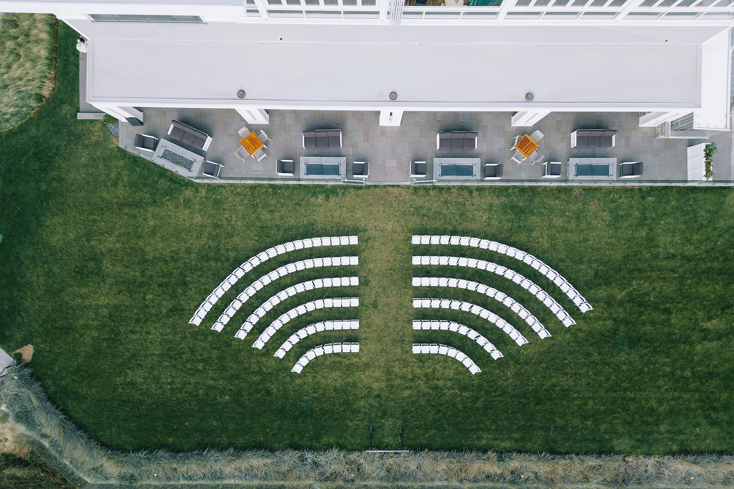 Pelham House Resort Ceremony Captured from the drone